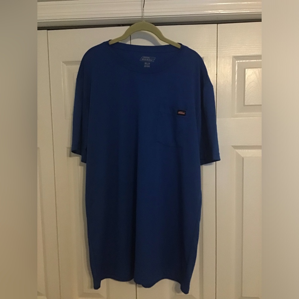Dickies Mens Pocket T-shirt XLT Big Tall Chest Blue